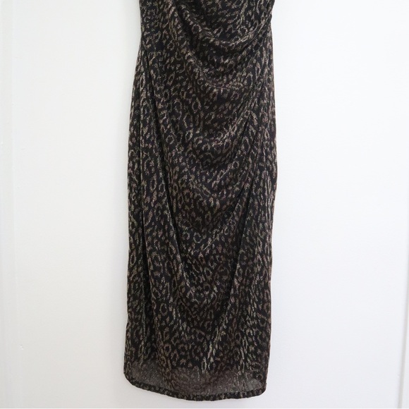 Laundry Leopard Runched Slip Midi Dress NWT - Picture 5 of 16